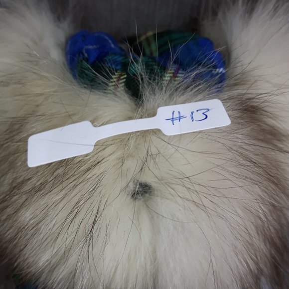 Tartan Teddy Bear Christmas Ornament - Genuine Fur - Fox - Picture 5 of 6